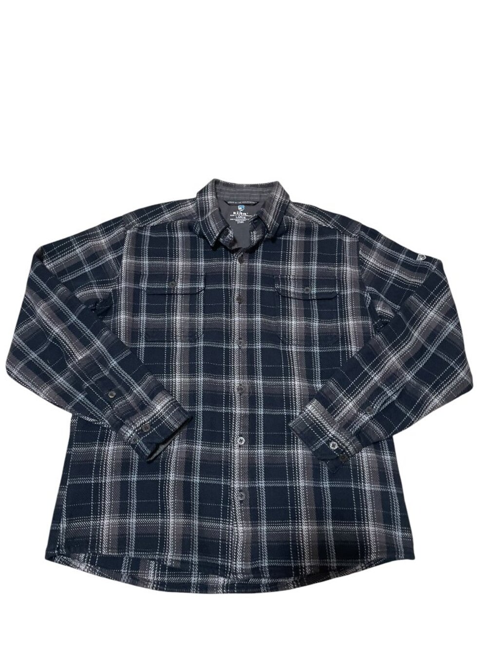 KUHL Disordr Flannel Button Up Shirt Heavyweight Plaid 7334 Mens Large